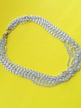 Vintage Sarah Coventry multi strand chain necklace